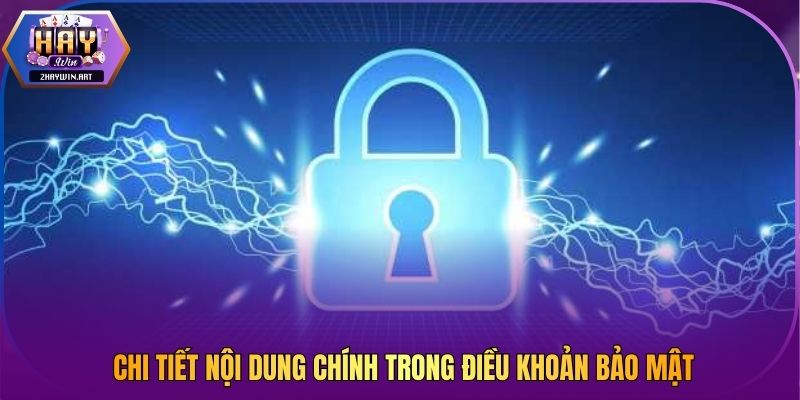 Chi tiết nội dung chính trong điều khoản bảo mật