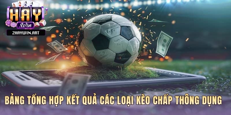 Bảng kết quả kèo chấp giúp tra cứu nhanh kịch bản thắng thua